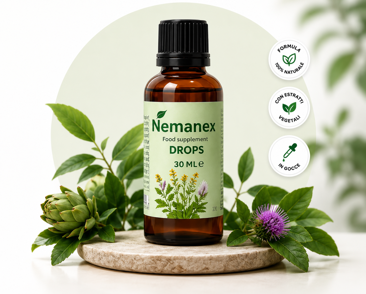 Nemanex Drops con composizione botanica